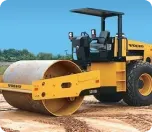 Rolos compactadores e de asfalto